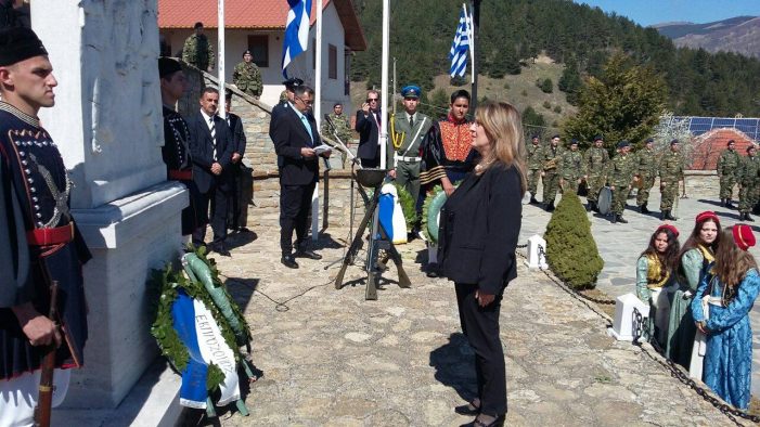 Η Ο. Τελιγιορίδου στις εκδηλώσεις τιμής και μνήμης στην ιστορική Κλεισούρα για τους 280 σφαγιασθέντες από τα γερμανικά στρατεύματα κατοχής.