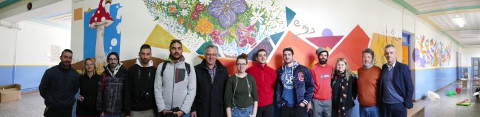 Τοιχογραφική παρέμβαση στο Δημοτικό Σχολείο Γαλατινής από φοιτητές του Τμήματος Εικαστικών και Εφαρμοσμένων Τεχνών Φλώρινας