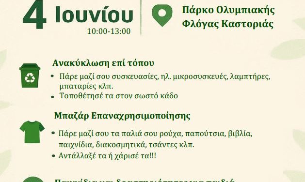 Παγκόσμια Ημέρα Περιβάλλοντος – Δράση στον Δήμο Καστοριάς