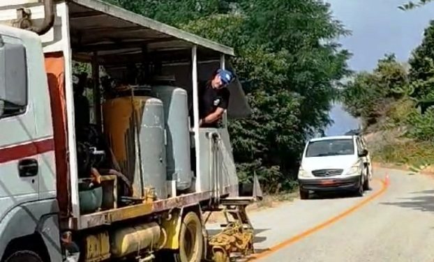 Διαγραμμίσεις οδικού δικτύου από την Περιφερειακή Ενότητα Καστοριάς